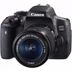 Canon EOS 750D DSLR With 18-55mm STM Lens + Free 32GB Memory Card - Black