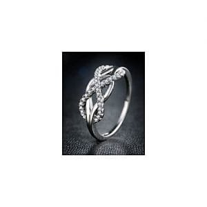 Fashion Cubic Zirconia Crystal Infinite Engagement Ring