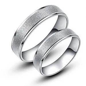 CZ Sterling Silver Wedding Ring - Couple's