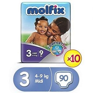 Molfix ComfortFix Diapers, Size 3 (9 Count) X10