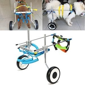 Generic Pet Wheelchair Handicapped Puppy Cat Dog Disabled Hind Leg Stainless Steel Size XS 5''
