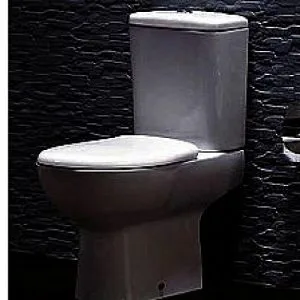 Ideal Standard Clarendon White Closed Couple Water Closet With Chrome Hinges Seat Cover