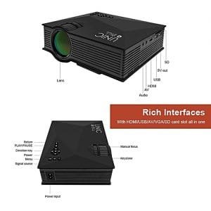Generic Black UNIC UC46 Full HD LED Video Home Cinema Projector With WIFI Ready Artificical