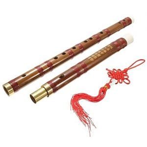 Generic 61cm Handmade Chinese Musical Instrument Bamboo Flute D Key Dizi+Flute Bag+Knot