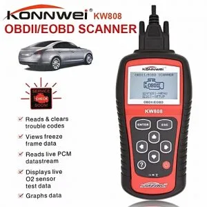 Konnwei KW808 Car Scanner EOBD OBD2 OBDII Diagnostic Tool Live Code Reader By BDZ