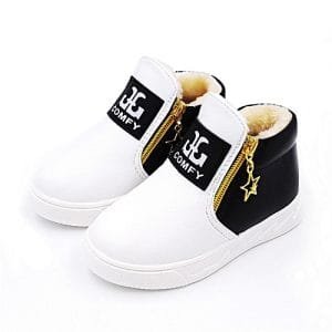 Neworldline Children Casual Sport Boy Girls Fashion Martin Boots Sneakers Autumn Shoes WH/21-White