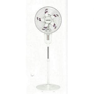 Lontor Lontor Rechargeable Standing Fan 16'' With Solar Port, USB Port And Remote