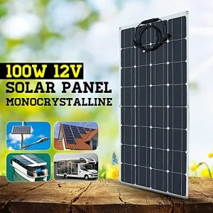 Generic 100W 12V Monocrystalline Solar Panel Battery Charger RV Motorhome Boats