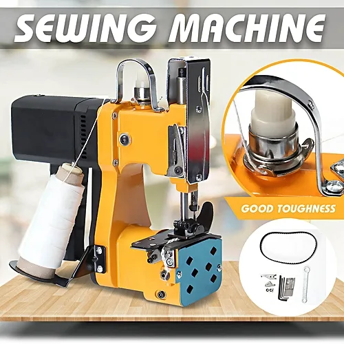 Generic 220V Mini Electric Sewing Machine Kit Portable Bag Closer Stitching Sealing Machines For Industrial Home Textile With Plug