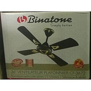 Binatone Powerful Ceiling Fan CF-3672 Brown