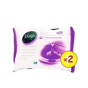 Pure 3-in-1 Makeup Removal Wipes - 25 Pieces (X 2)