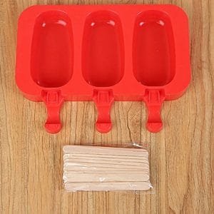 Generic Food-Grade Silicone Ice Cream Mold Maker Chocolate Jelly DIY Cube Oval 3-Grid