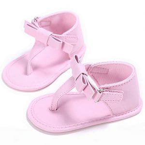 Neworldline Toddler Girl Crib Shoes Newborn Flower Soft Sole Anti-slip Baby Sneakers Sandals-As Shown