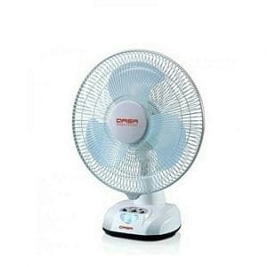 QASA Rechargeable Fan With LED Light - 12 "- Multi Colour
