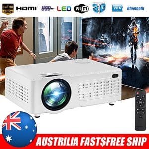 Generic 7000 Lumens 1080P Multimedia Projector DLP USB WiFi Home Theatre HDMI Bluetooth