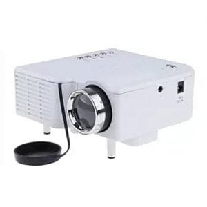 UNIC UC28 Portable LED Projector Cinema Theater PC&Laptop VGA/USB/SD/AV/HDMI Input White Mini Pocket Projector (White)