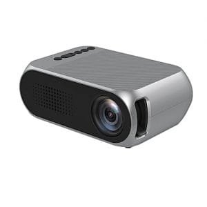 Allwin YG320 Mini Projector HD 1080P HDMI 3D Multimedia Home Theater LED Projector Silver Gray