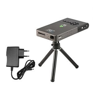 Generic OR Mini Portable DLP Projector For Android 5000mAh Wireless TV USB HOST-black-EU Plug 8G