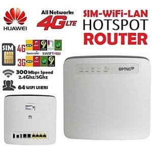 Huawei 300Mbps 4G LTE 64 Users Internet Hotspot Router With SIM Slot/WiFi/4xLAN/USB Port For GLO_MTN_NTEL_AIRTEL_9MOBILE_SPECTRANET_SWIFT_BITFLUX