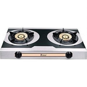 Saisho Table Top Gas Cooker 2 Burners-(black And Silver)