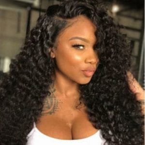 Generic Wig Curly Malaysian Virgin Hair Wigs Pre Plucked Artificical