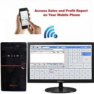 Maxview MONITOR + Desktop POS Computer + POS Software + Mobile Report Alert