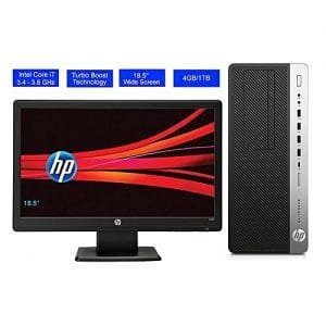 HP EliteDesk 800G3 Tower Intel Corei7 4GB RAM/1TB HDD Desktop (FREEDOS) + 18.5'' Monitor +WIN10