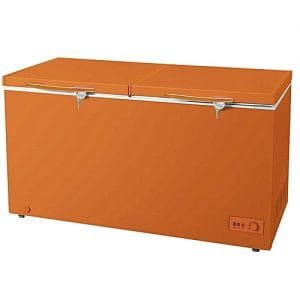 Nexus NX-800 LTRS DOUBLE DOOR CHEST FREEZER -ORANGE