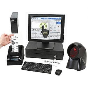 Maxview TOUCH SCREEN MONITOR + Desktop Computer + Cash Drawer + Receipt Printer + Barcode Scanner + POS Software + Mobile Report Alert
