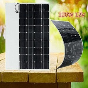 Generic Flexible Solar Panel Plate 12V 120W Solar Charger For Car Battery 12V Monocrystalline Silicon Cells Module Kit UK Warehouse