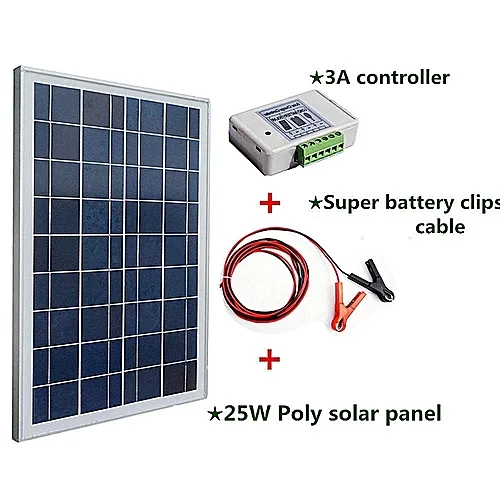 Generic 25W 12V Polycrystalline Silicon Solar Panel Solar Charger For 12V Photovoltaic Power Home System