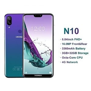 Doogee DOOGEE N10 Octa-Core 3GB RAM 32GB ROM Mobile Phone 5.84inch FHD+19:9 Smartphone 16MP Camera 3360mAh 4G LTE Cellphone