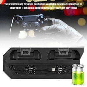 Generic Dual Cooling Fan Cooler 2 Charging Station Dock Stand Holder 3 Port USB Hub For PS4 Slim/Pro