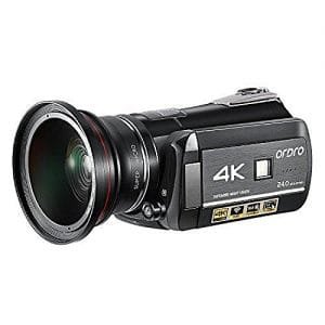 Generic LEBAIQI ORDRO Camcorder 4K 60fps Ultra HD 30X Zoom Digital Video Camera With Wifi Night Vision Wide Angle Lens