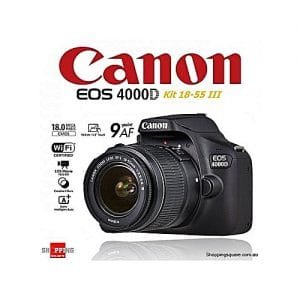 Canon EOS 4000D DSLR With EF-S 18-55mm Lens + 8GB + Bag Free