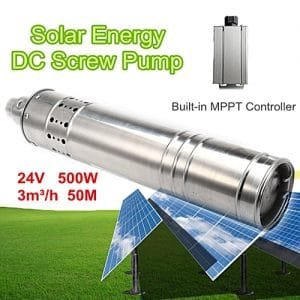 Generic Solar Water Pump 40M Deep Well Solar Power Submersible Pump Steel Machine 24V
