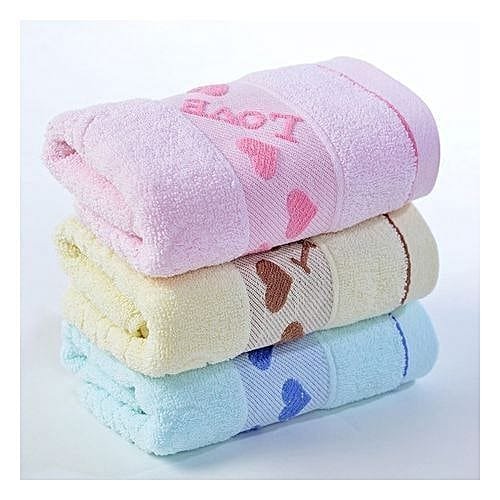 Generic Baby Towel 3 In 1 Set-Cream/Pink/Blue ( Small Sizes)