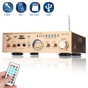 Generic 220V 600W 4 Ohm 2CH Stereo Home Amplifier With VU Meter RC Support FM USB SD