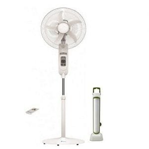 Duravolt 18 "Inch Rechargeable Fan With Remote + Free Rechargeable Lantern