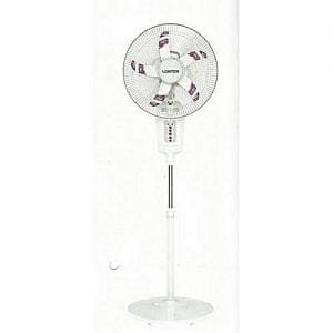 Lontor 16" Rechargeable Standing Fan With Solar Charging Port, Remote Control,LED Light
