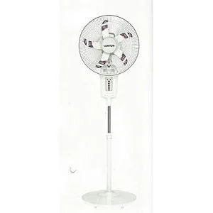 Lontor 16" Rechargeable Standing Fan With Solar Charging Port, Remote Control,LED Light