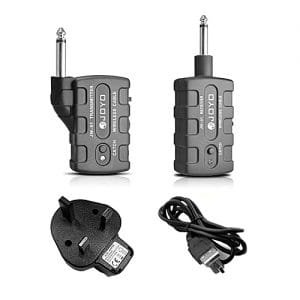 Generic UJ JW 1 Guitar Wireless Audio Transmitter Receiver Digital Bass Keyboards-Black-Black