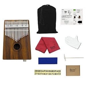 Allwin Portable 17 Tone Mahogany Veneer Acacia Wooden Electric Band Thumb Piano Set Wood