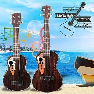 Generic 21''Professinal Soprano EQ Electro Acoustic Ukulele Hawaii Guitar Rosewood