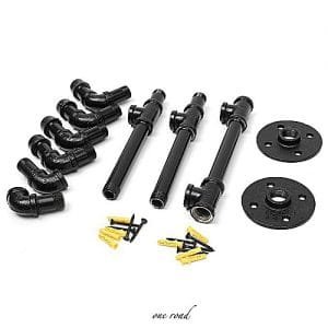 Generic 28 "4 Hooked Wall-Mounted Industrial Steam Punk Iron Pipe Hanger Towel Rack