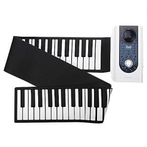 Generic IWord 88 Key Professional Roll Up Piano Portable Travel With MIDI Keyboard White