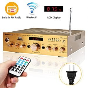 Generic 220V 1200W 4ohm Setero Bluetooth4.0 Karaoke Amplifier 2 MIC Inputs Home Party