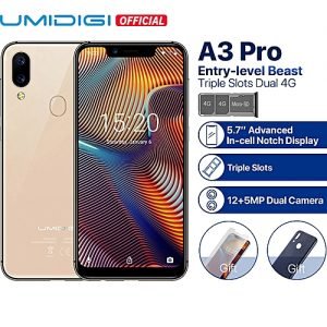 UMIDIGI A3 Pro Global Band 5.7"19:9 FullScreen Smartphone 3GB+32GB Quad Core Android 8.1 12MP+5MP Face Unlock Dual 4G Cell Phone