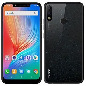 Tecno Spark 3 (KB7) 6.2-Inch HD (1GB,16GB ROM) Android 8.1 Oreo, 13MP + 8MP Dual SIM 3G Smartphone - Midnight Black