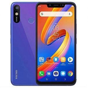 Tecno Spark 3 (KB7) 6.2-Inch HD (1GB,16GB ROM) Android 8.1 Oreo, 13MP + 8MP Dual SIM 3G Smartphone - Aqua Blue (MW19.)